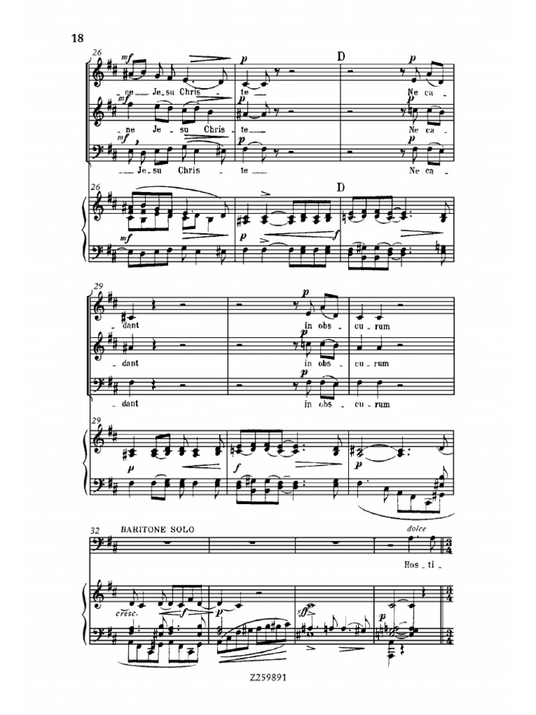 Hostias - Faure Requiem | PDF