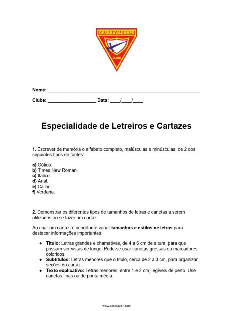 Práticas em Letreiros e Cartazes | PDF