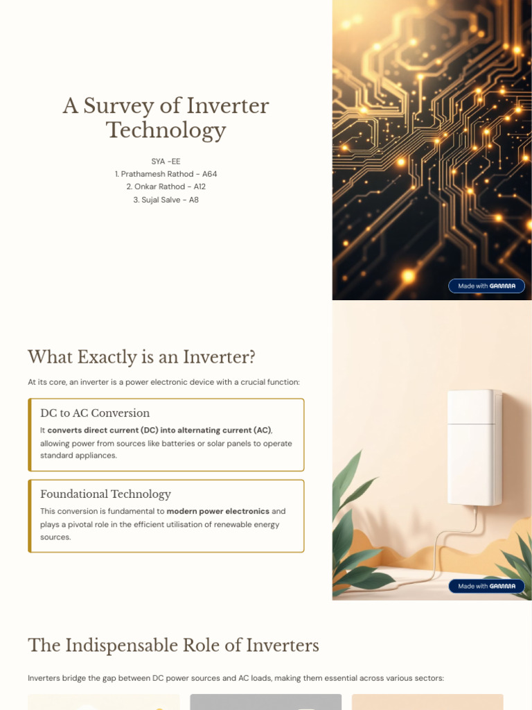 Inverter Technology Overview and Applications | PDF | Power Inverter ...