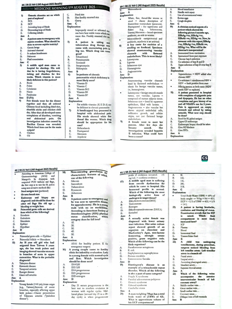SK Medicine Paper 2 Complete | PDF