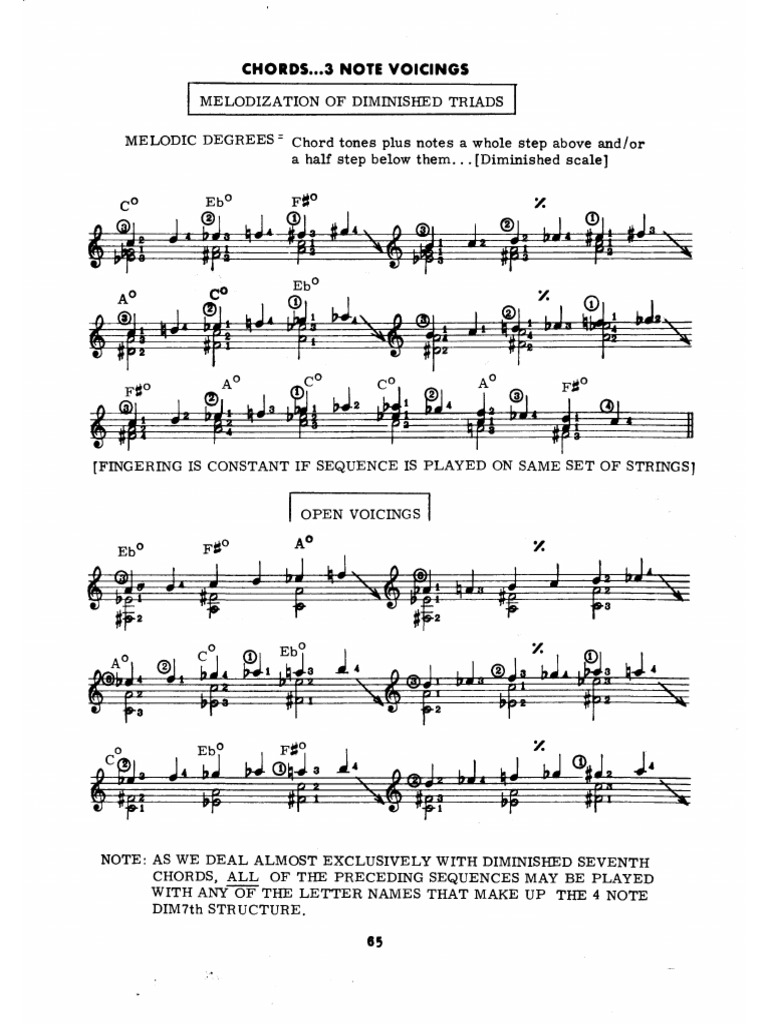 Melodization of Diminished and Augmented Triads | PDF