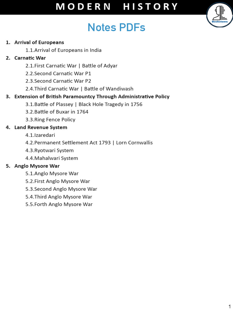 Modern History of India: Key Events | PDF | Indian Rebellion Of 1857 ...