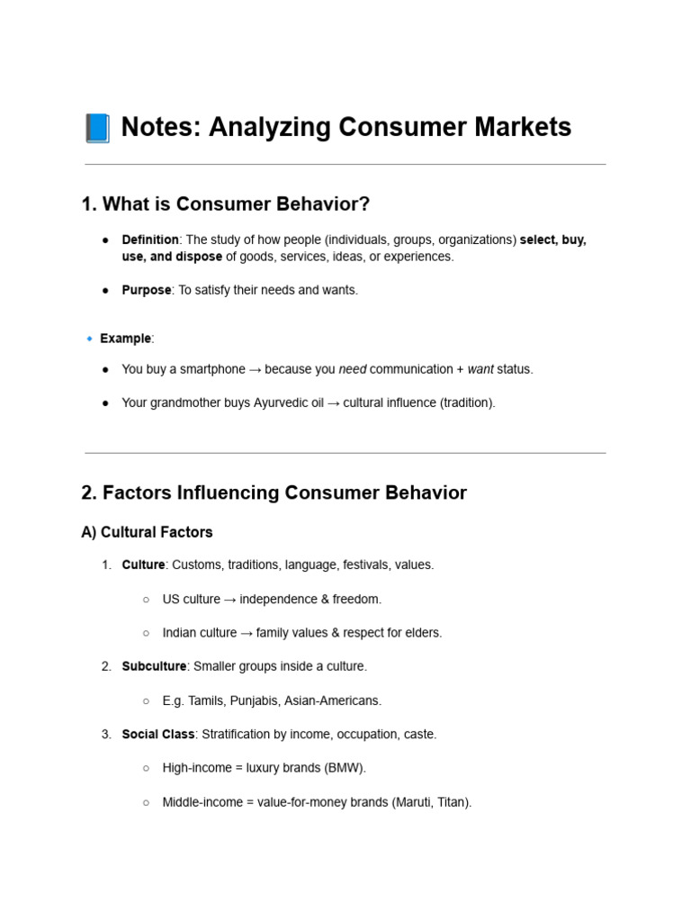 Understanding Consumer Behavior Factors | PDF | Cognition | Social ...