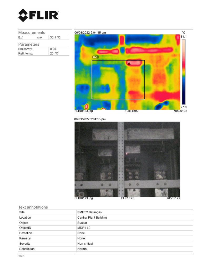 Thermal Imaging Report for PMFTC Batangas | PDF | Heat Transfer ...