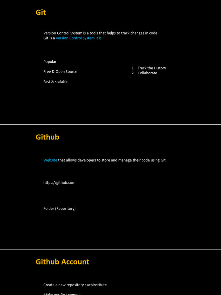 Git Version Control Basics Guide | PDF | Version Control | Application ...