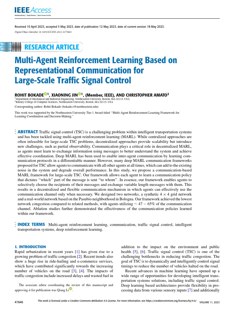 Multi-Agent Reinforcement Learning Based On Representational ...