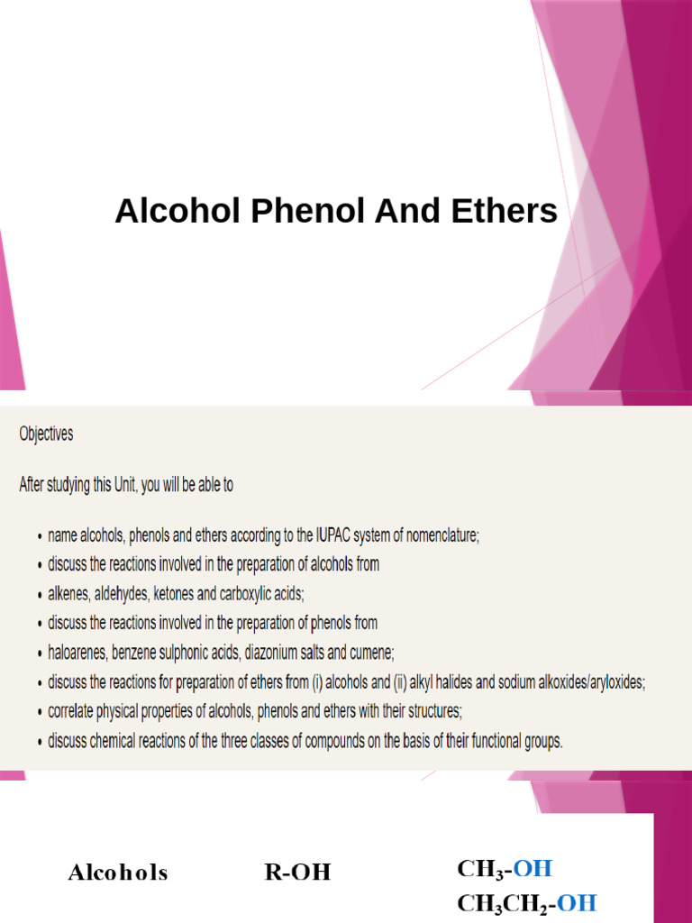 Chapter-11Alcohols, Phenols and Ethers (Modified) | PDF | Ether | Aldehyde