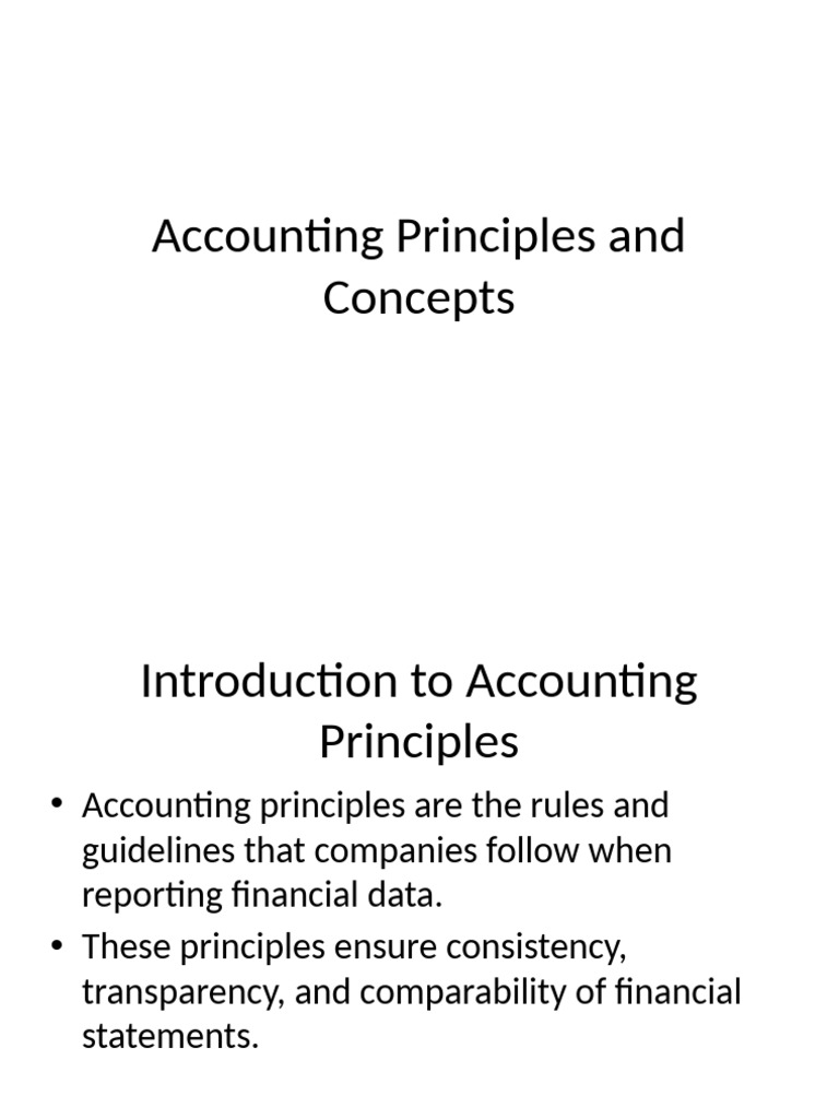 Essential Accounting Principles Explained | PDF