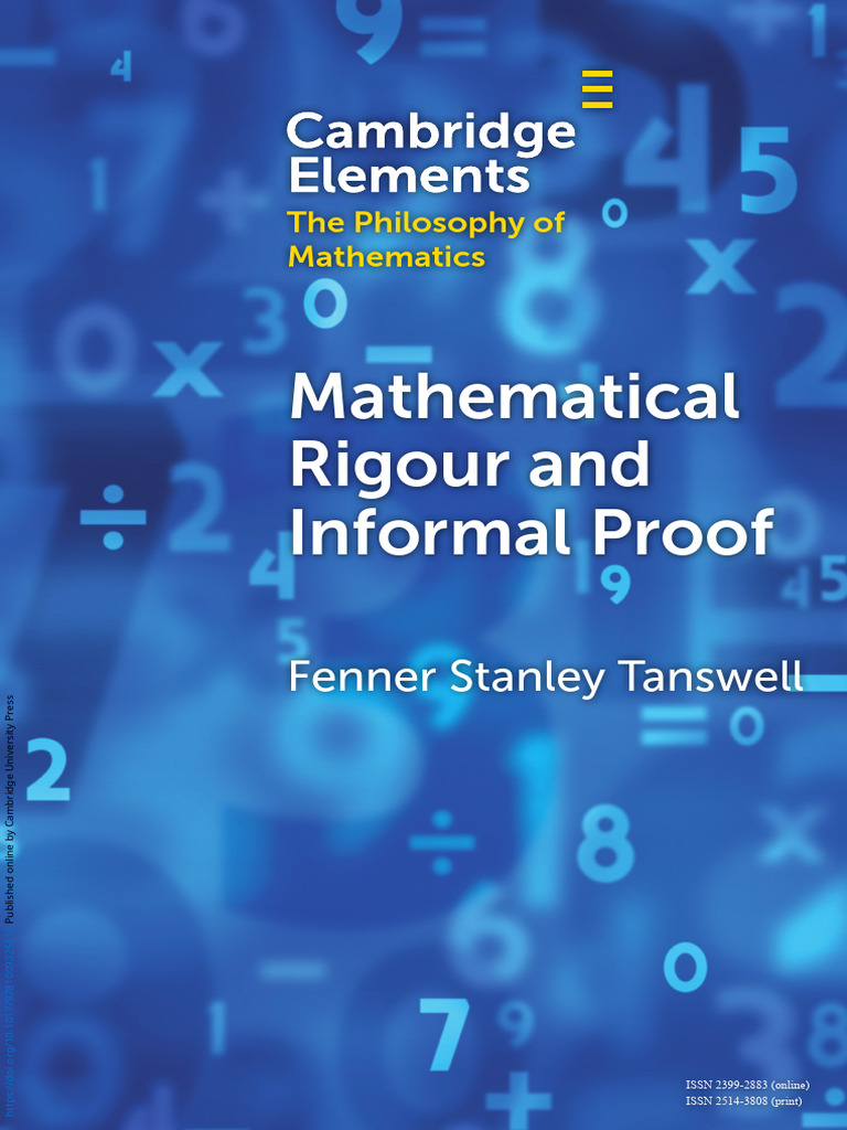 Mathematical Rigour and Informal Proof: Fenner Stanley Tanswell | PDF ...
