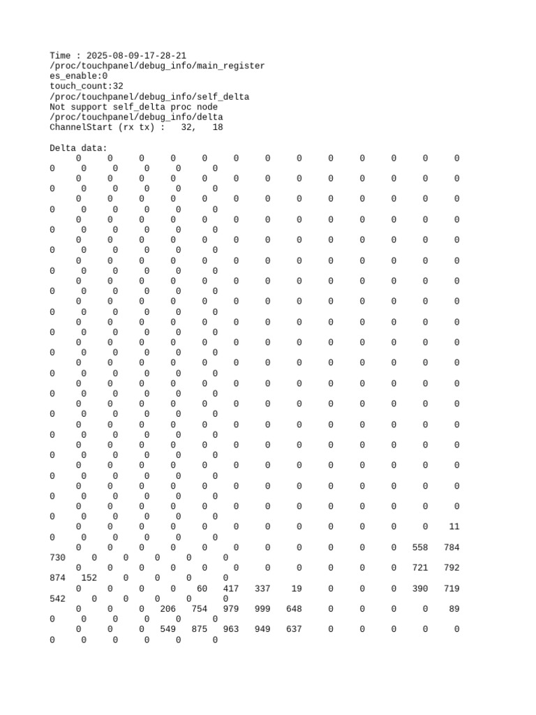 Touchpanel Debug Info Analysis | PDF