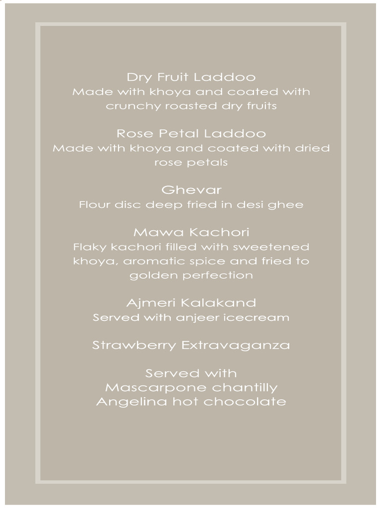 Indian Sweets and Desserts Collection | PDF