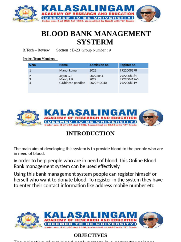Blood Bank | PDF