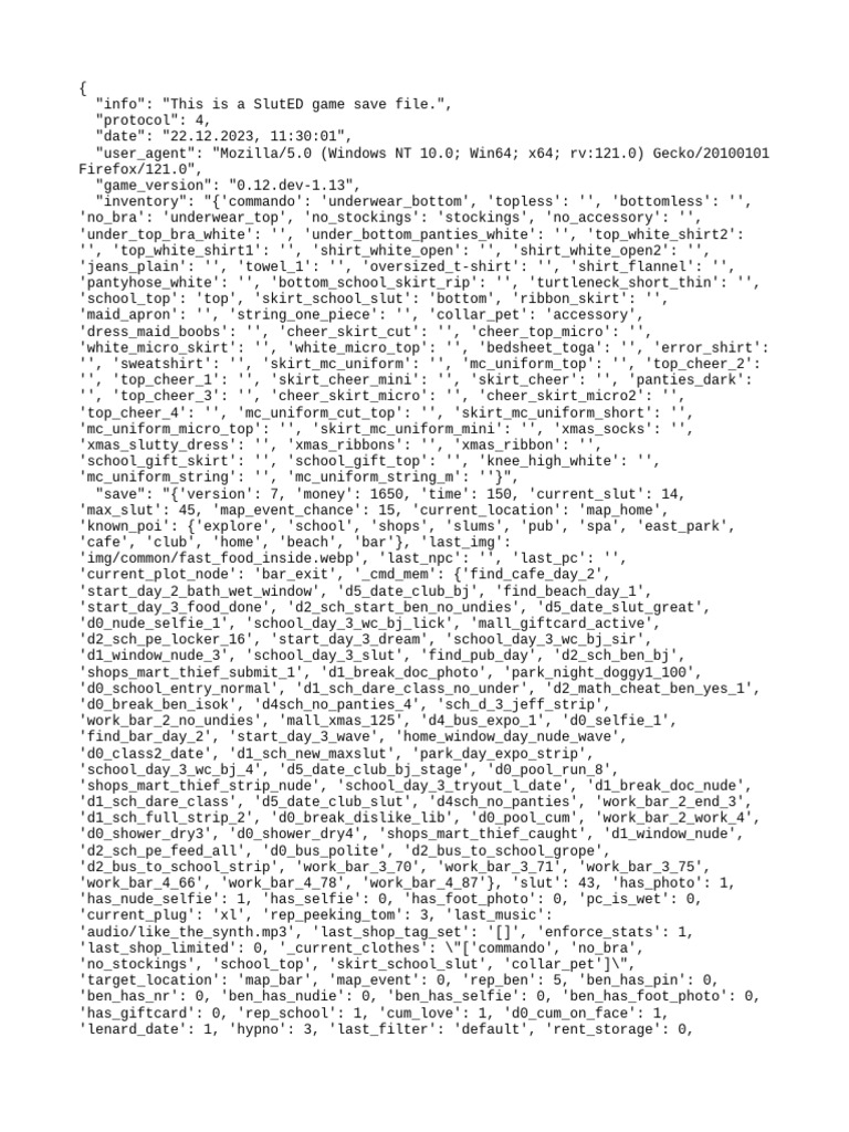 SlutED Game Save File Details | PDF | Computer Architecture | X86 ...