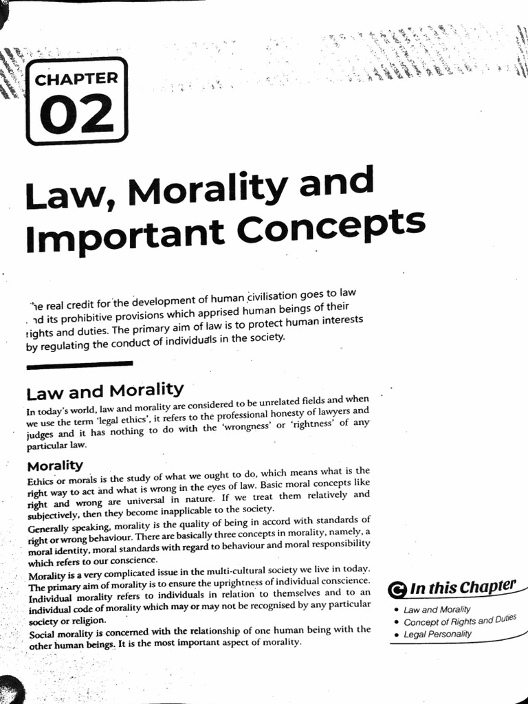 Law and Morality: Key Concepts Explained | PDF | Morality | Conscience