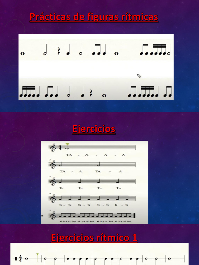 Ejercicios de Figuras Rítmicas | PDF