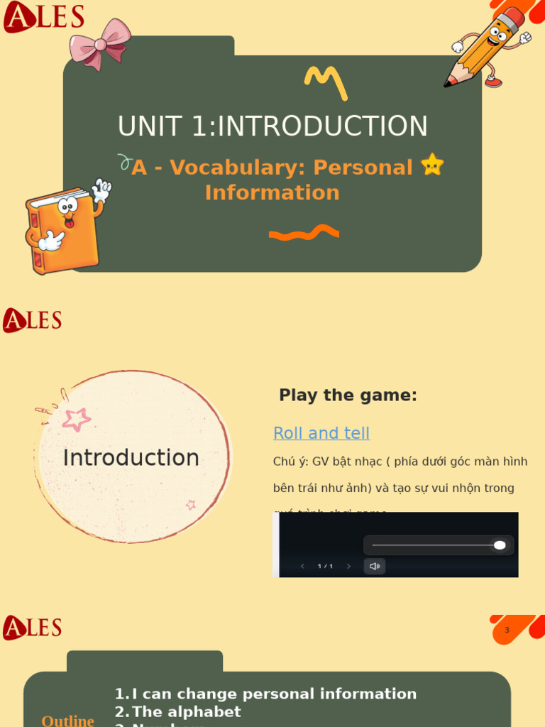 L1. Unit I - Introduction A - Vocabulary Personal Information | PDF ...