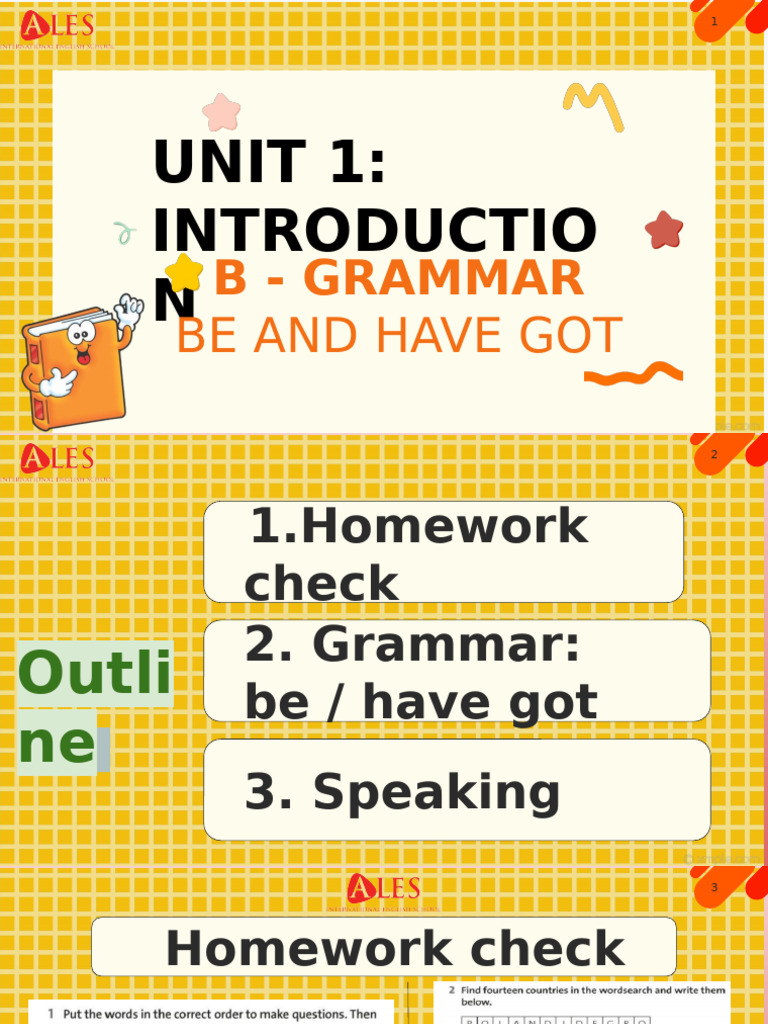 L2. Unit I _ Introduction B - Grammar Be and Have Got | PDF | Question ...