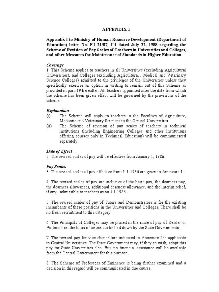 UGC Pay Scale Revision for Teachers | PDF | Lecturer | Doctor Of Philosophy