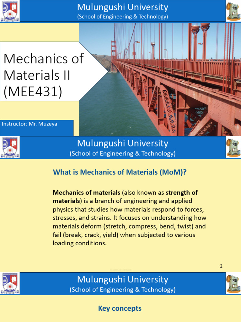 Mechanics of Materials II Overview | PDF | Strength Of Materials ...