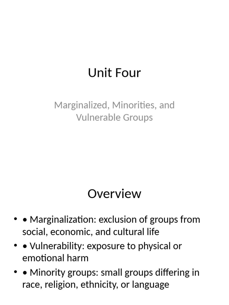 Understanding Marginalization and Vulnerability | PDF