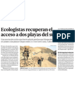 Ecologistas Recuperan Acceso A Dos Playas Al Sur de Lima, Perú