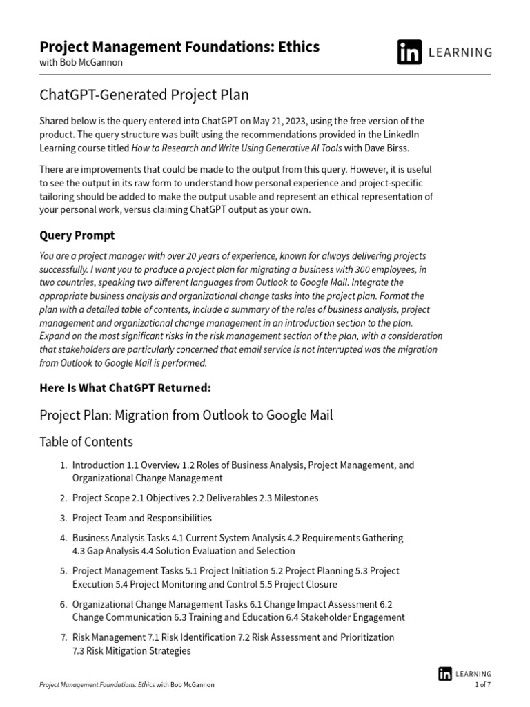 Project Plan: Outlook to Google Mail Migration | PDF | Project ...