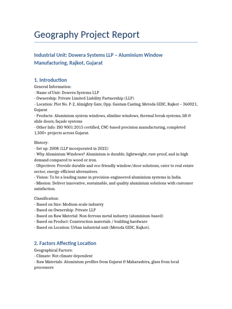 Dowera Systems Geography Project | PDF | Limited Liability Partnership ...