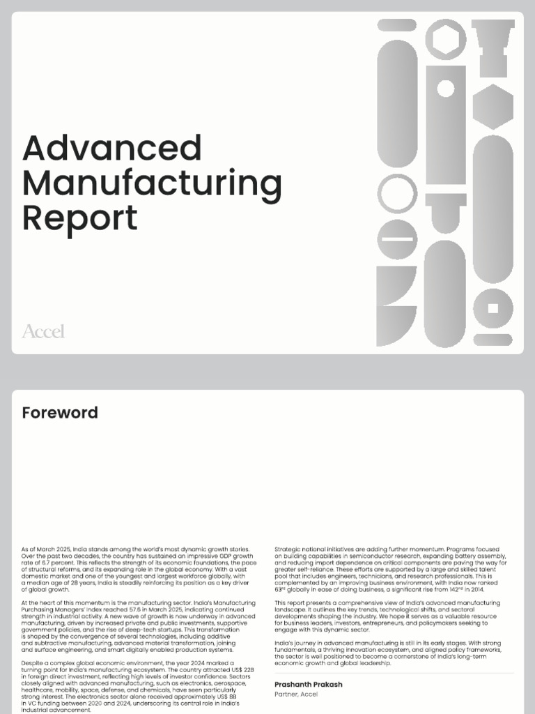 Accel - Advanced Manufacturing Report | PDF