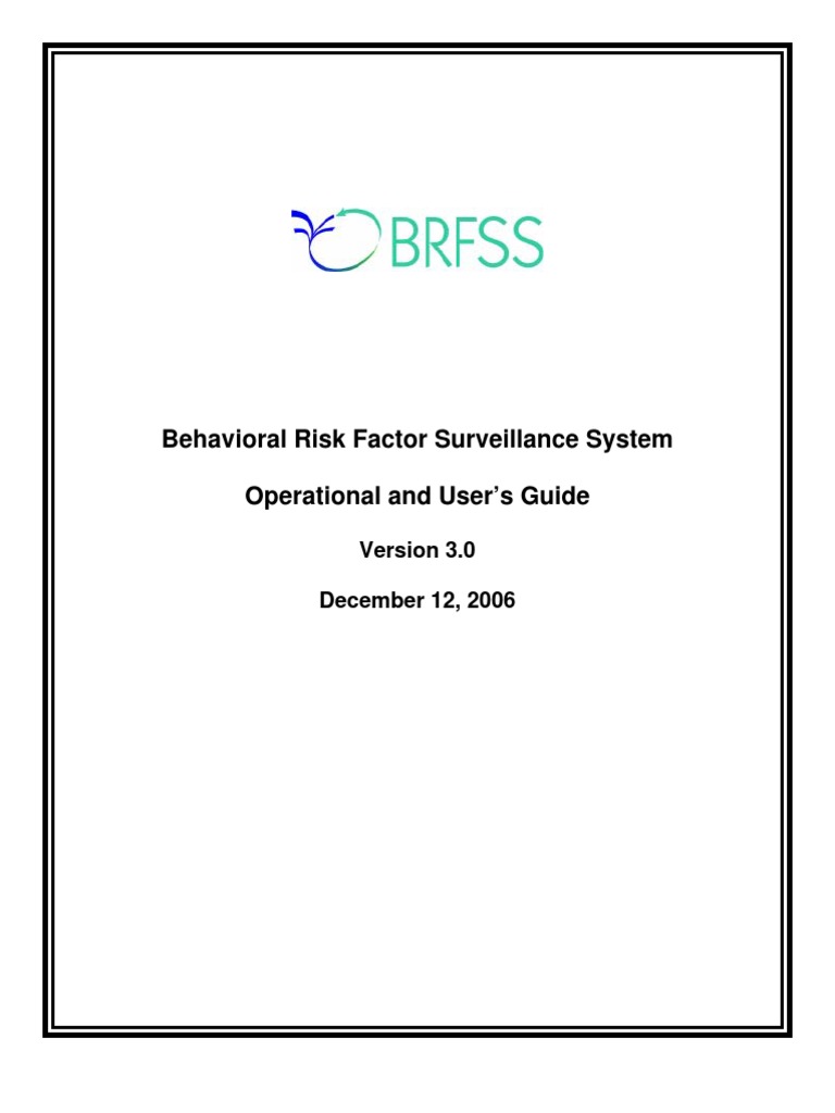 BRFSS Operational and User's Guide | PDF | Survey Methodology ...
