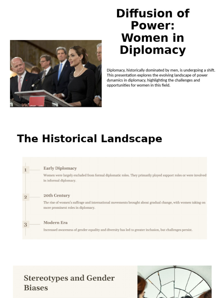 Women’s Evolving Role in Diplomacy | PDF