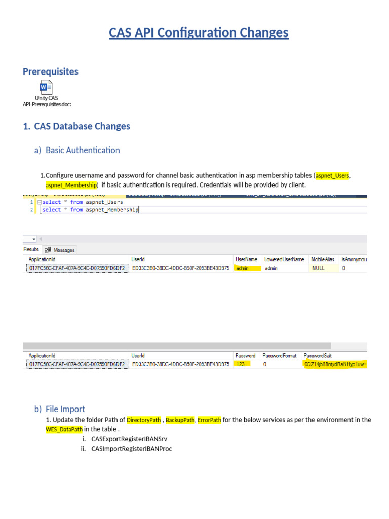CAS API Configuration Guide | PDF | Computing | Software