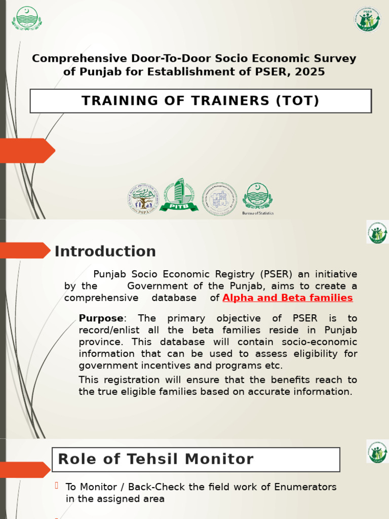 Punjab Socio Economic Registry 2025 Guide | PDF | Chronic Condition ...