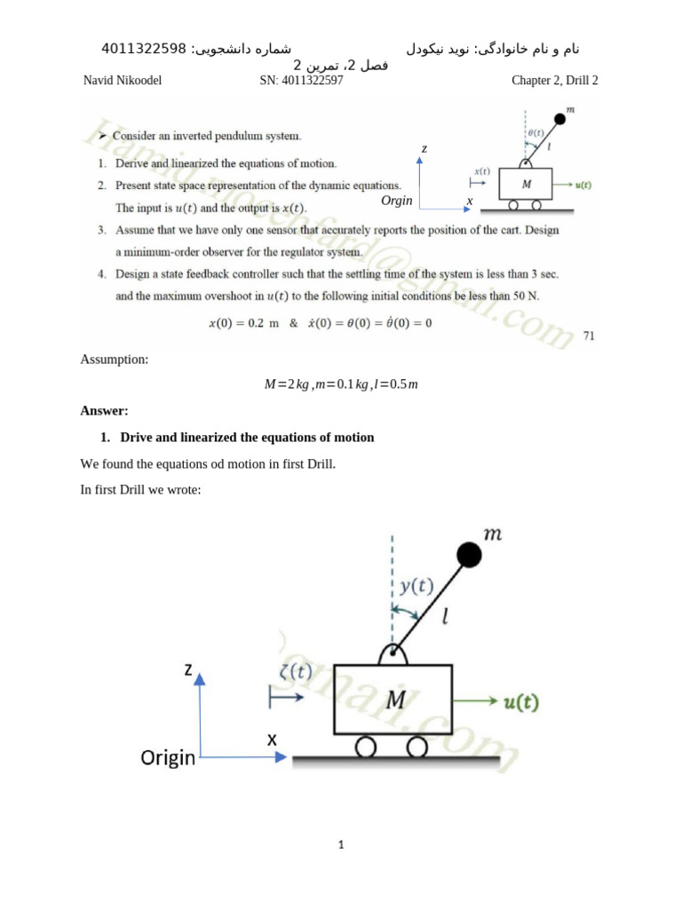 Navid Nikoodel Chapter2 Drill2 | PDF | Applied Mathematics | Mechanics