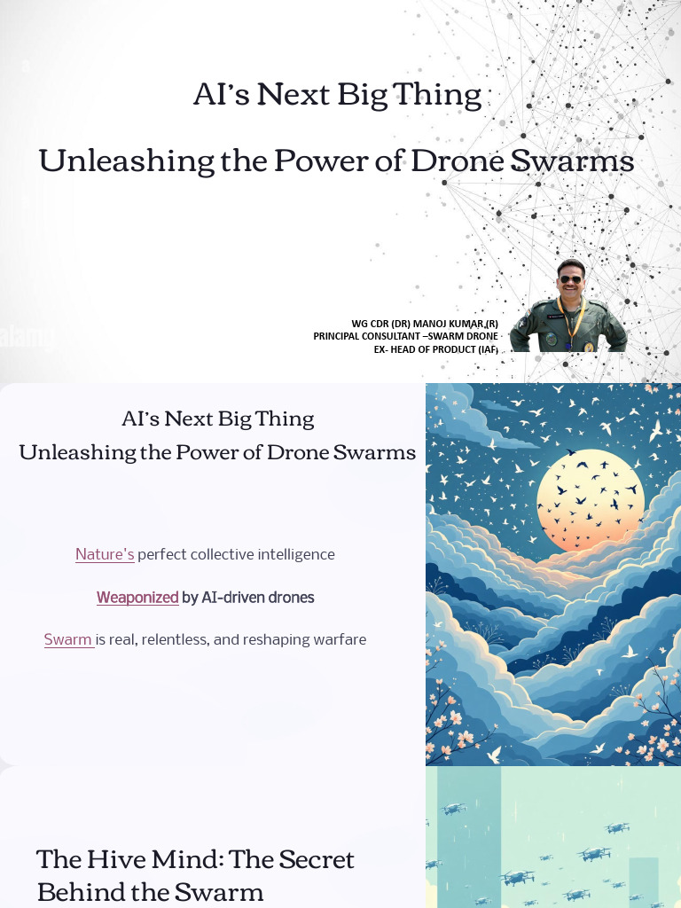 AIs Next Big Thing Unleashing The Power of Drone Swarms Presentation