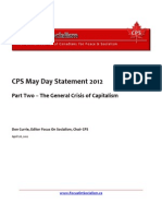 May Day 2012 CPS Statement Part Two - The General Crisis of Capitalism