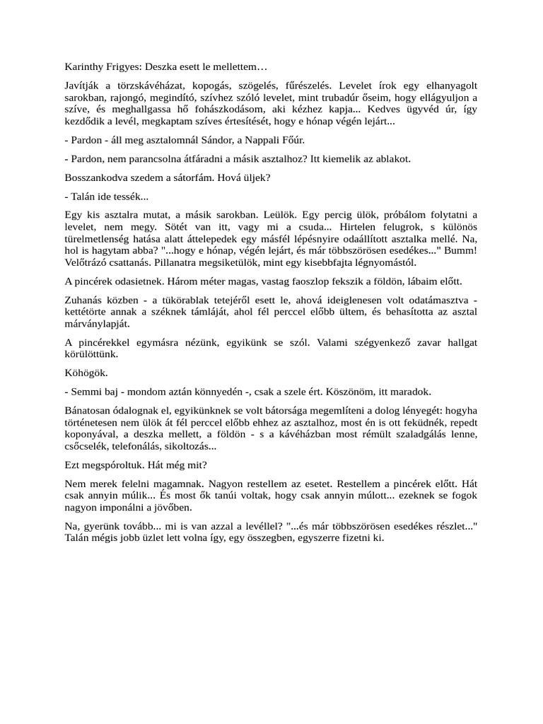 Karinthy Frigyes | PDF