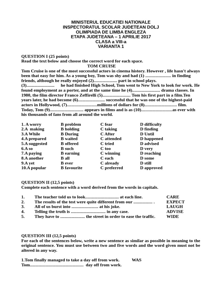 English Olympiad Exam April 2017 | PDF | Chess Theory | Chess