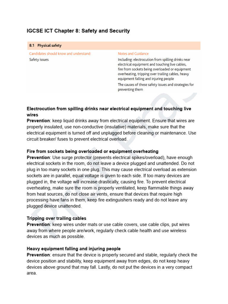 Safety and Security in IGCSE ICT | PDF | Phishing | Malware