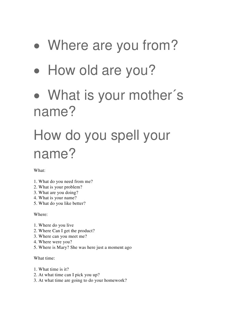 Conversational English Questions | PDF | Self-Improvement