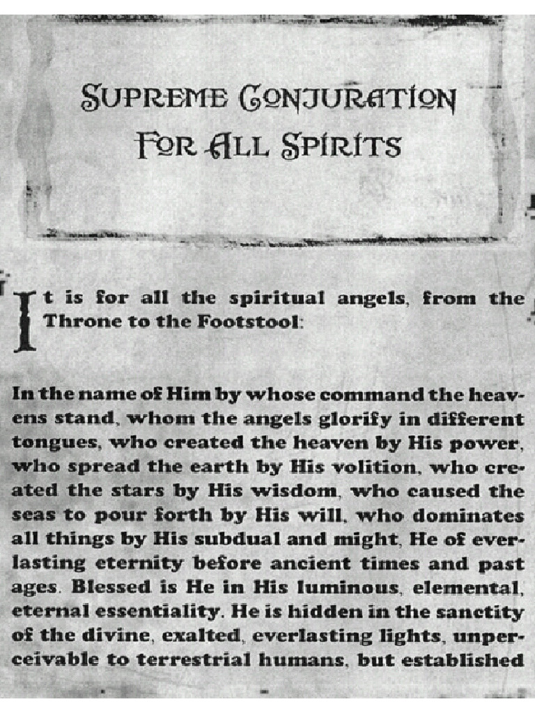 Supreme Conjuration | PDF