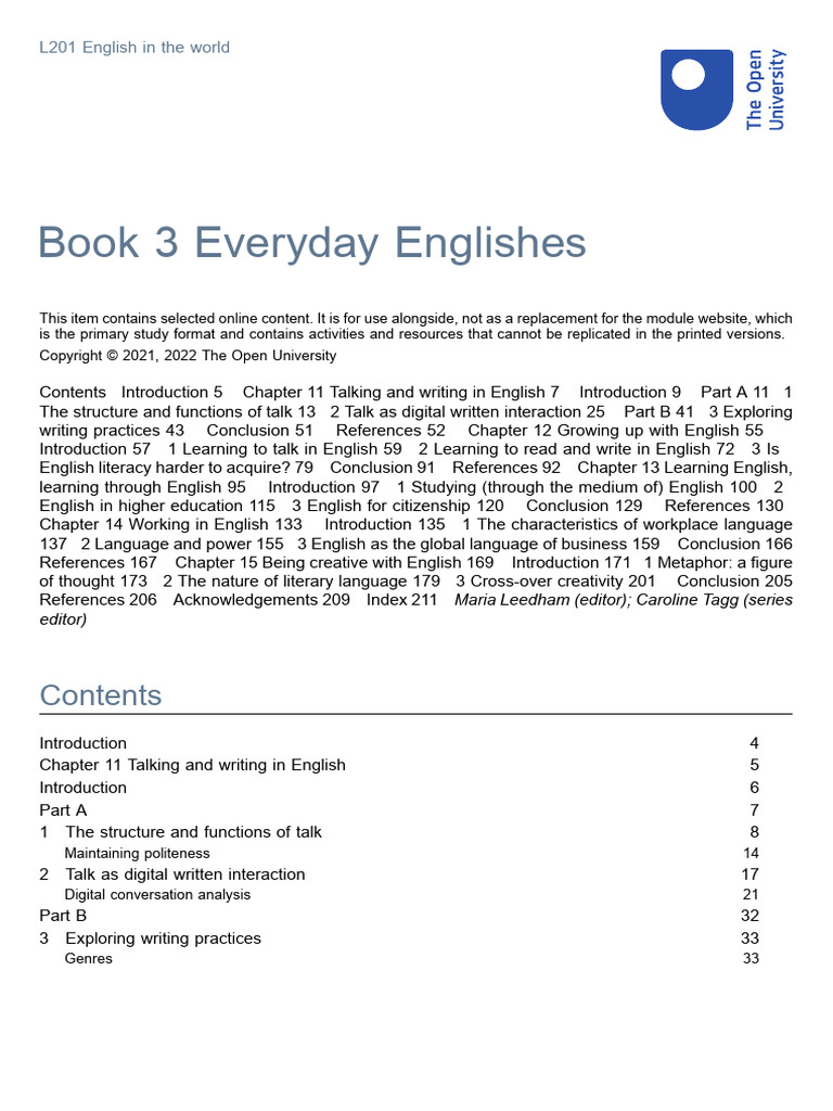 Everyday Englishes: Language in Context | PDF | Conversation | English ...