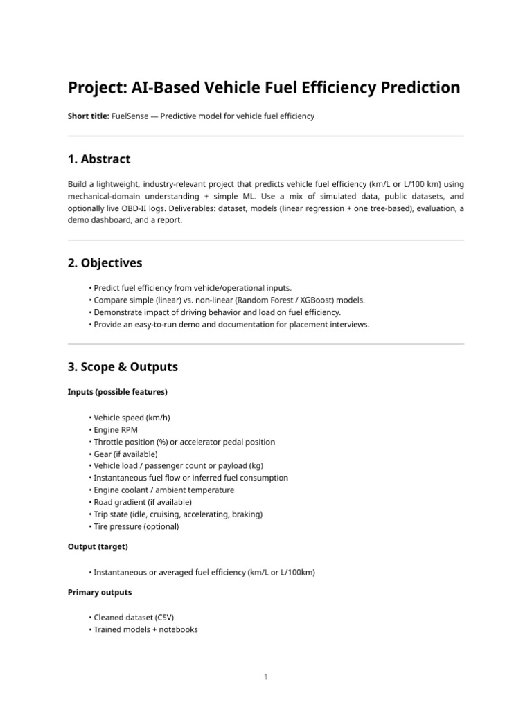 AI Vehicle Fuel Efficiency Prediction | PDF | Fuel Economy In ...