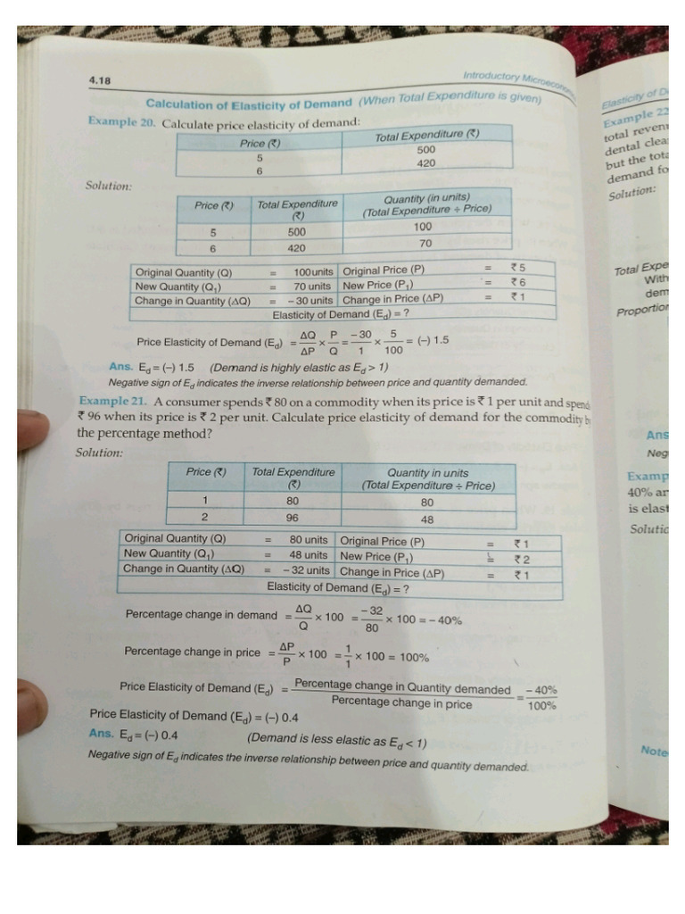 Micro Economics Questions of Elasticity of Demand | PDF