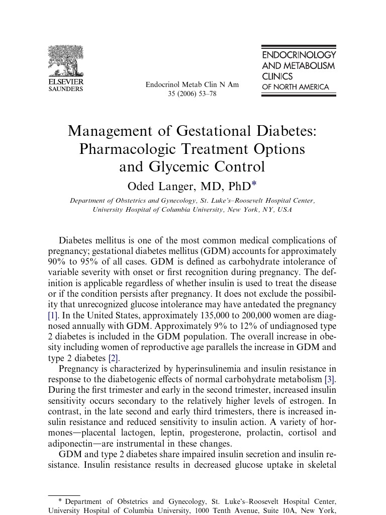 Gestational Diabetes Management Guide | PDF | Diabetes Management ...