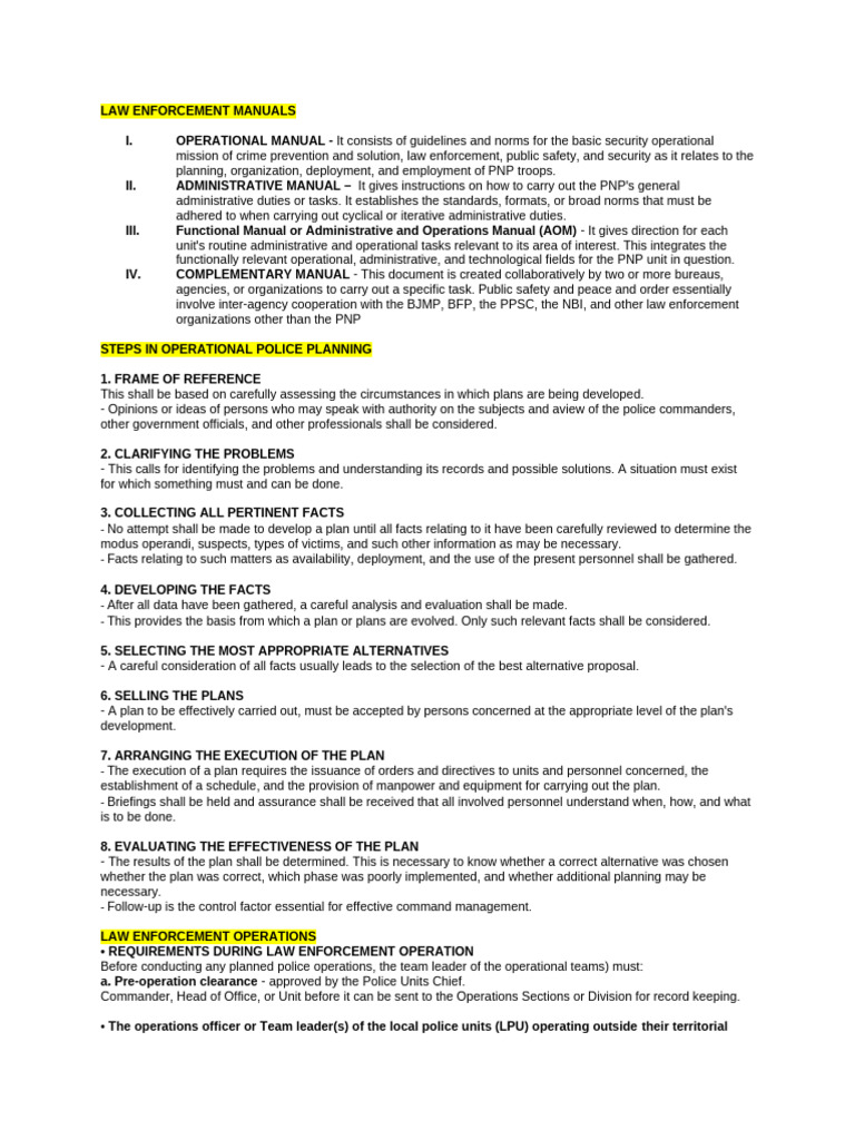 Law Enforcement Operational Guidelines | PDF | Police Dog | Police