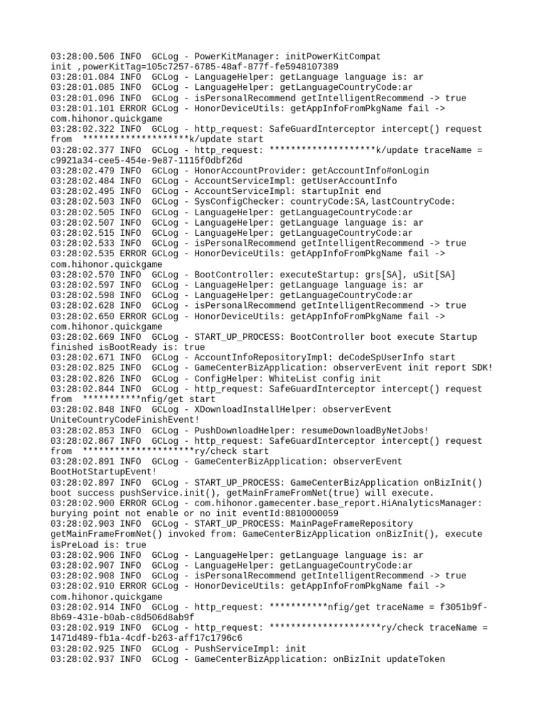 Honor Device Log Analysis Report | PDF | Web Development | Software ...