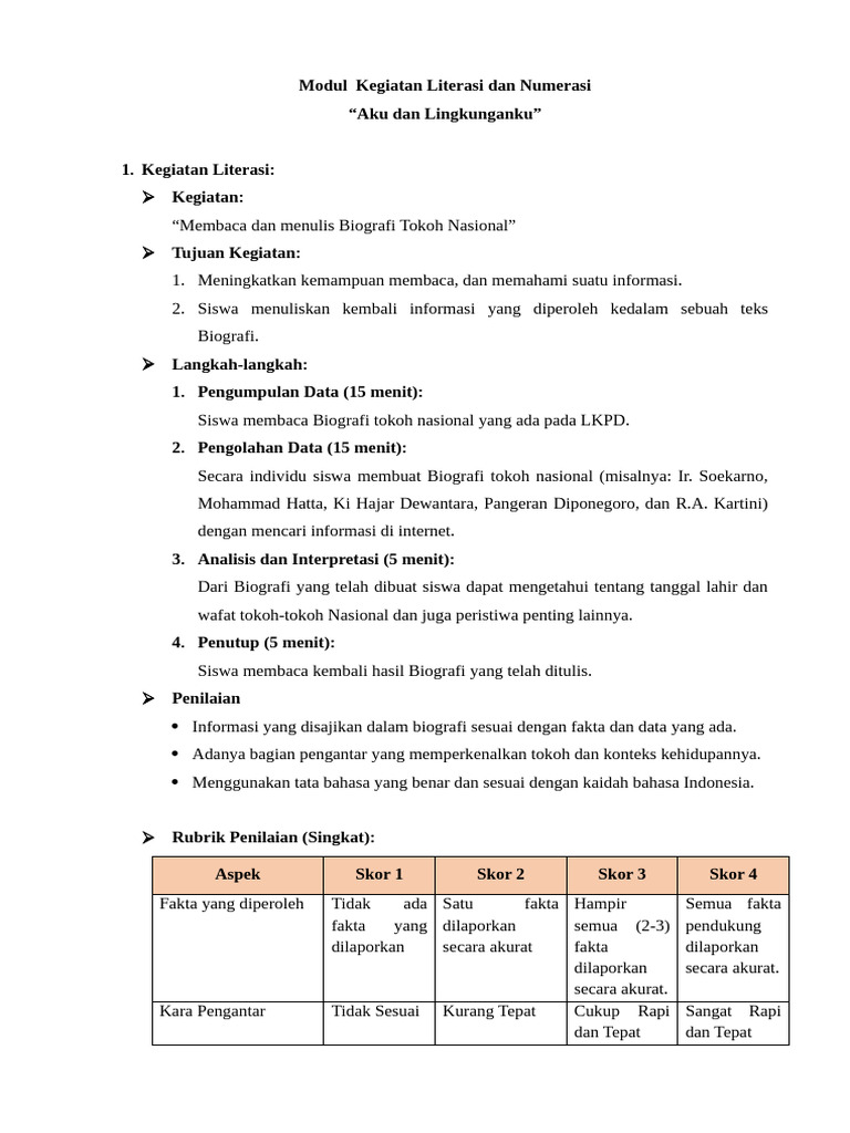 Modul LitNum Tema 2 | PDF