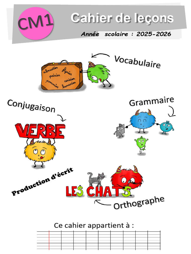 Cahier d'appartenance scolaire | PDF