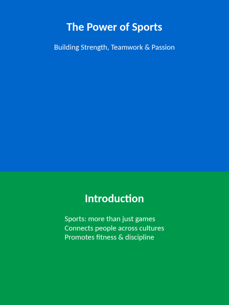Sports Presentation With Background | PDF