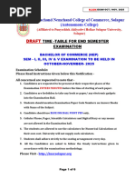 BCOM Semester Exam Schedule 2026 | PDF | Business | Economies